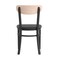 Emma and Oliver Yara Industrial Dining Chair with Rolled Steel Frame and Solid Wood Seat - 500 lbs. Static Weight Capacity